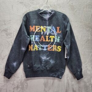Urban Outfitters Womens Sz‎ XS Mental Health Matters Tie Dye Sweatshirt Pullover